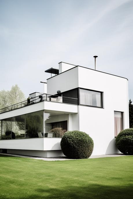 villa architecture typique style Bauhaus code école