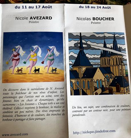 L’Art à la Chapelle -Saison 2023 -16 Juin au 31 Août 2023. Noyers sur cher. Le Vendredi 04 Août 2023. exposition  Heslot Yannick & Blanchandin Patrick.
