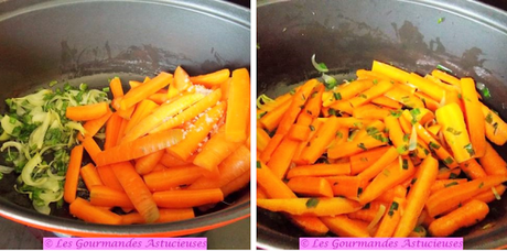 Champignon-poulet et carottes, sauce au vin rouge et aux cassis (Vegan) Champignon-poulet et carottes, sauce au vin rouge et aux cassis (Vegan)