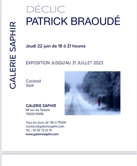 Galerie Saphir   – exposition « Patrick Braoudé » – Déclic-