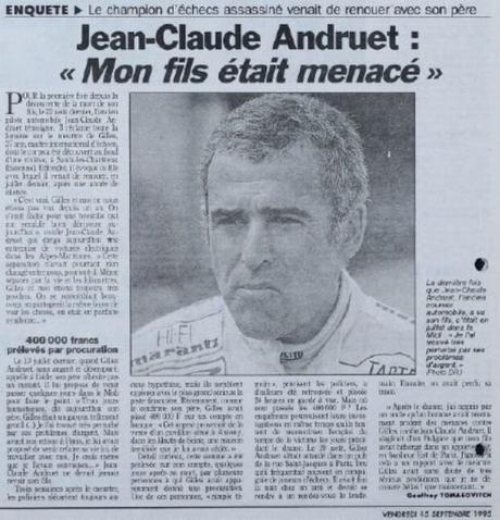 Echecs : Qui a tué Gilles Andruet ?