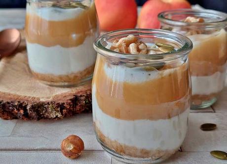 Verrines au Fromage Blanc et Compote de Pommes ww