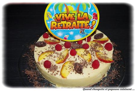 BAVAROIS CHOCOLAT-FRAMBOISES ET MOUSSE DE PÊCHE bavarois au chocolat, framboises et mousse de pêche-3237a