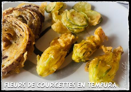 Tempura de fleur de courgettes et oignons Cette image a un attribut alt vide ; le nom du fichier est tempura-de-fleurs-de-courgette-1.jpg