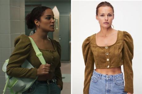 LES PETITS ROIS : le top en velours olive de Basta dans l’épisode 5