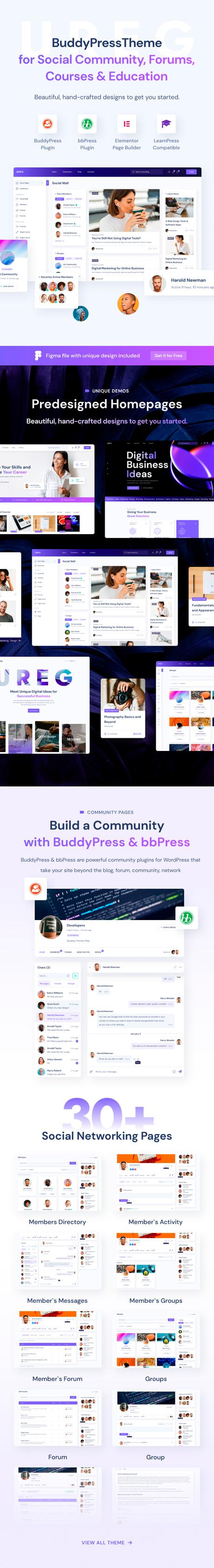 Ureg - Thème WordPress BuddyPress et communauté - 1