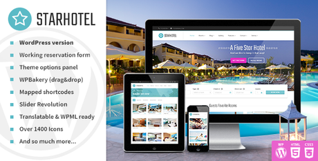 Starhotel – Thème WordPress pour hôtel