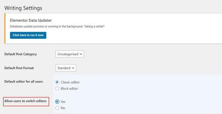 Comment restaurer l’éditeur WordPress Classic Autoriser les utilisateurs à changer d'éditeur dans WordPress