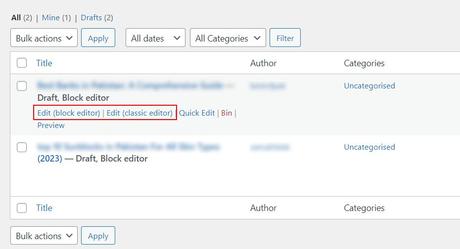 Comment restaurer l’éditeur WordPress Classic Modifier dans un bloc ou dans un éditeur classique dans WP