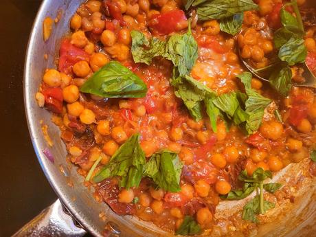Poêlée de pois chiches à l'italienne Poêlée de pois chiches à l'italienne