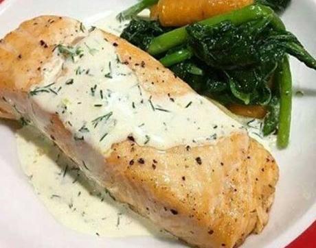 Saumon à la Sauce au Fromage Blanc ww