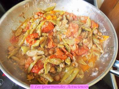 Poêlée de cyclanthères, tomates, noix et écrasée d'orties (Vegan)