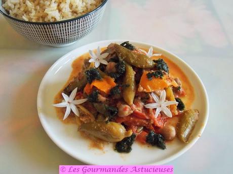 Poêlée de cyclanthères, tomates, noix et écrasée d'orties (Vegan)