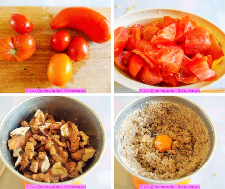 Poêlée de cyclanthères, tomates, noix et écrasée d'orties (Vegan)