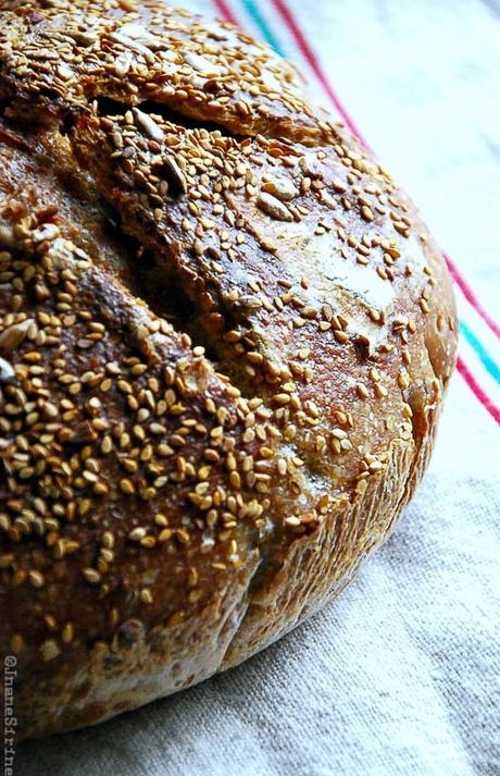 Pain au levain & semoule d'orge Pain au levain & semoule d'orge