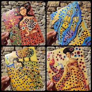 Pochette L'art à la manière Gustav Klimt 💛💛💛