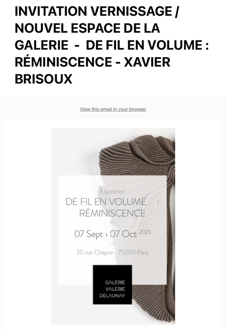 Galerie Delaunay « Réminiscence  » Xavier Brisoux.