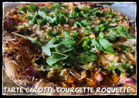 Tarte à la carotte, courgette et roquette Tarte à la carotte, courgette et roquette