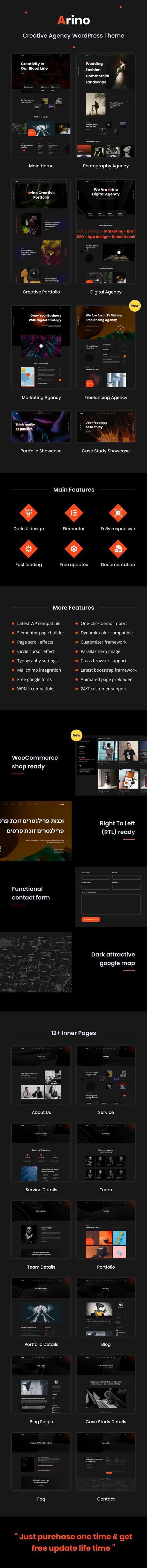 Arino – Thème WordPress pour agence créative Bannière Arino