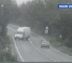 Accident après avoir flashé radar automatique