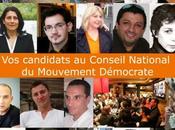 avant pour élections Conseil national Mouvement démocrate Accompagnez liste citoyens démocrates "Les adhérents sont notre force
